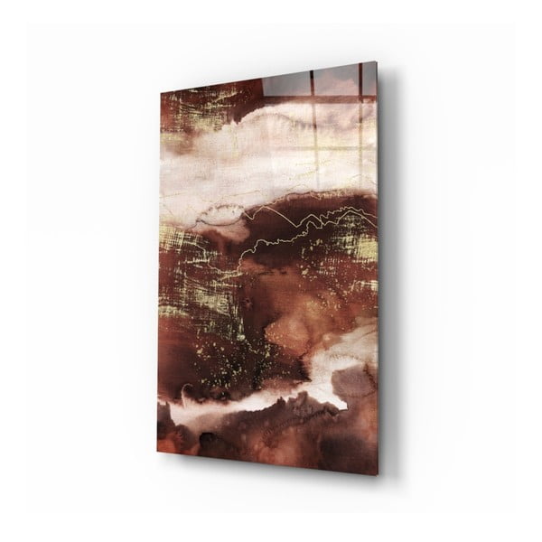 Abstract Toprak üvegkép, 110 x 70 cm - Insigne