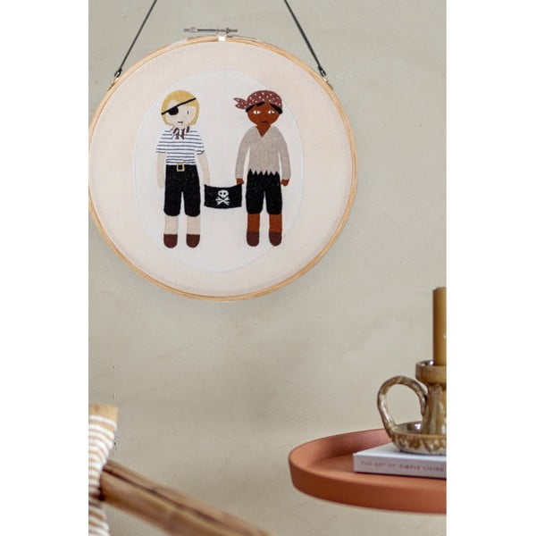 Mini Jef fali dekoráció hímzéssel - Bloomingville-image-1