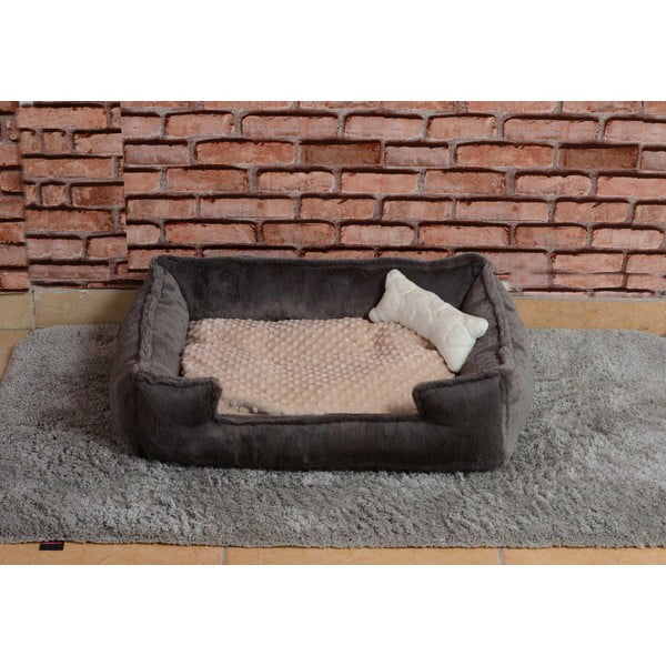 Szürke plüss fekhely Nest - Lydia&Co-image-1