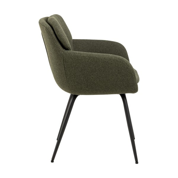Khaki kárpitozott karfás étkezőfotel Dora – Actona-image-3