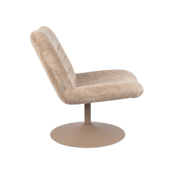 Bézs bársony fotel Bubba – Zuiver-image-3