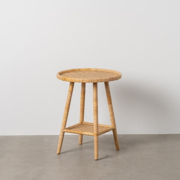 Rattan kerek tárolóasztal ø 45 cm – Ixia-image-1