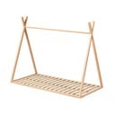Natúr színű bükkfa házikó alakú gyerekágy ágyráccsal 90x190 cm Maralis – Kave Home