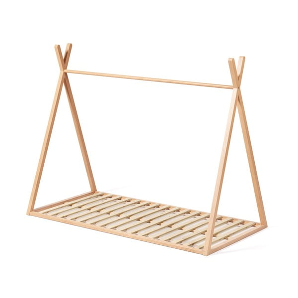 Natúr színű bükkfa házikó alakú gyerekágy ágyráccsal 90x190 cm Maralis – Kave Home