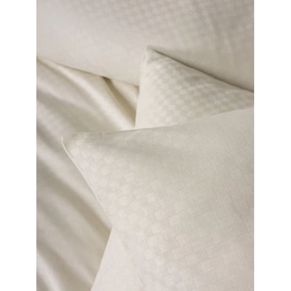 Bézs egyszemélyes renforcé pamut ágyneműhuzat 140x200 cm Checkered – Mila Home Luxury-image-2