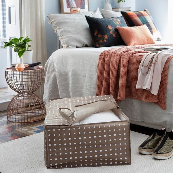 Dots bézs tároló, 50 x 70 cm - Compactor-image-1