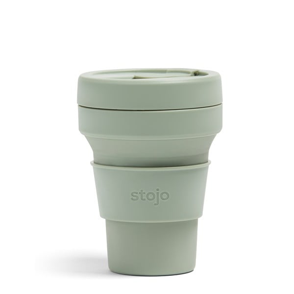 Pocket Cup Sage zöld összecsukható utazópohár, 355 ml - Stojo
