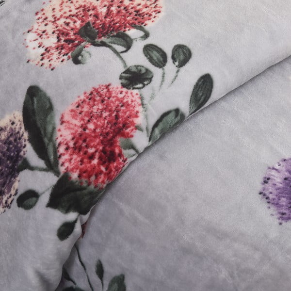 Világosszürke egyszemélyes mikroplüss ágyneműhuzat 140x200 cm Margot – My House-image-3