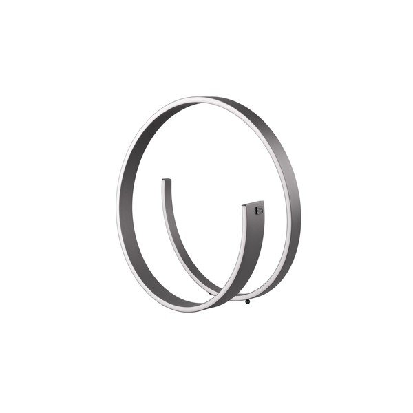 Fekete LED asztali lámpa hangvezérléssel-mobil alkalmazás vezérléssel, fém búrával (magasság 45 cm) Cinardi – CINQUE-image-1