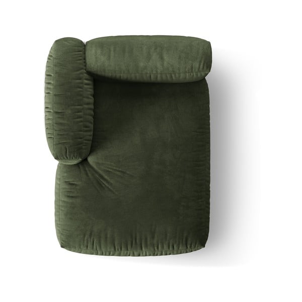 Zöld bársony kanapé modul (bal oldali) Martina – Micadoni -image-3