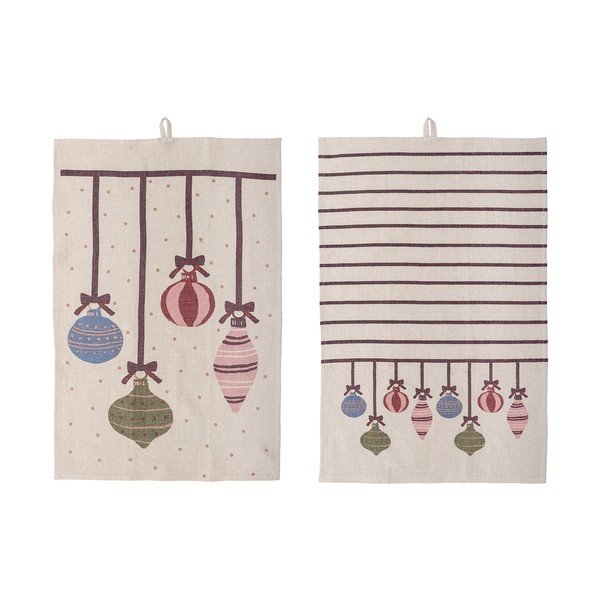 Pamut konyharuha szett 2 db-os karácsonyi mintával 71x45 cm Ornamentia – Bloomingville