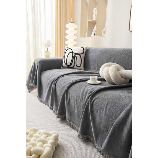 Sötétszürke háromszemélyes kanapé huzat Talo – Filumi-image-3