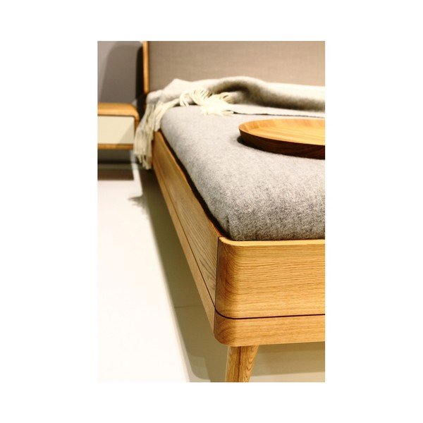 Direct tömör tölgyfa franciaágy, 160 x 200 cm - Javorina-image-2