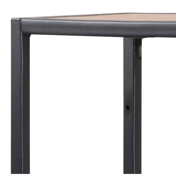 Fekete-natúr színű fali könyvespolc tölgyfa dekorral 75x91 cm Seaford – Actona-image-4