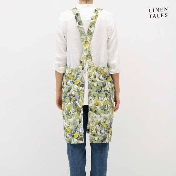 Len kötény Khaki – Linen Tales-image-1