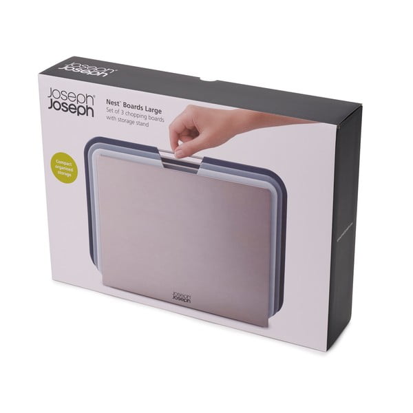 Nest 3 db vágódeszka állvánnyal, 35,5 x 26 cm - Joseph Joseph-image-4