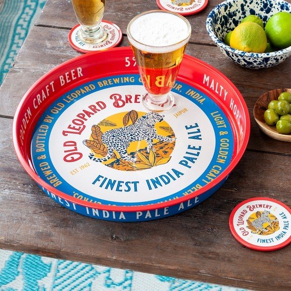 Fém tálca ø 33 cm Old Leopard Brewery – Rex London-image-1