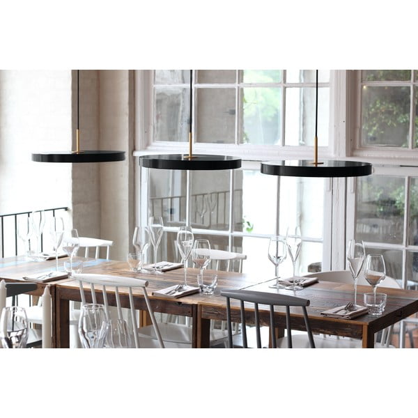 Fekete LED függőlámpa fém búrával ø 31 cm Asteria Mini – UMAGE-image-3