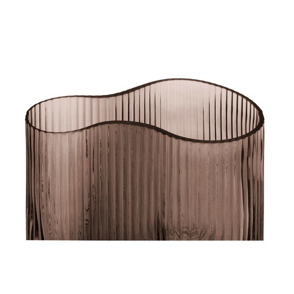 Wave barna üveg váza, magasság 18 cm - PT LIVING-image-2