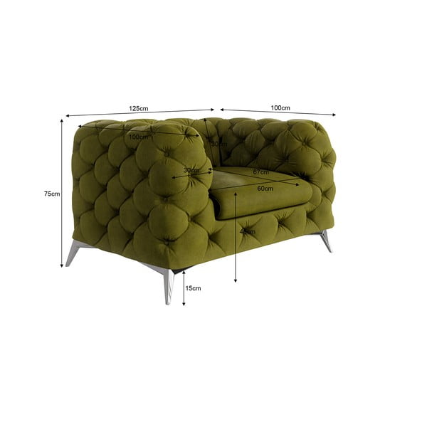 Zöld bársony fotel Chelsea – Ropez-image-3