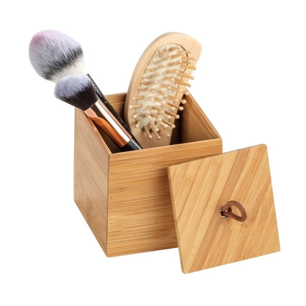 Terra bambusz tárolódoboz fedéllel, szélesség 9 cm - Wenko-image-1