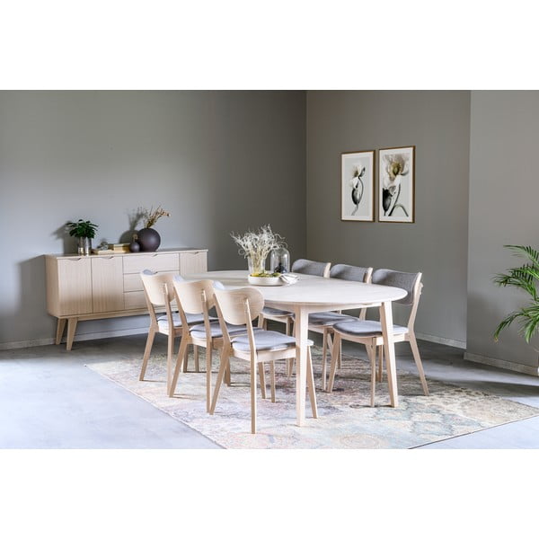 Mimi ovális világos tölgyfa bővíthető étkezőasztal, 170 x 105 cm - Rowico-image-1