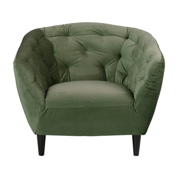 Ria zöld bársony fotel - Actona