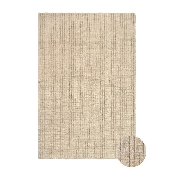 Bézs mosható-kézi szövésű gyapjú szőnyeg 170x240 cm Unexpected Wool – Lorena Canals