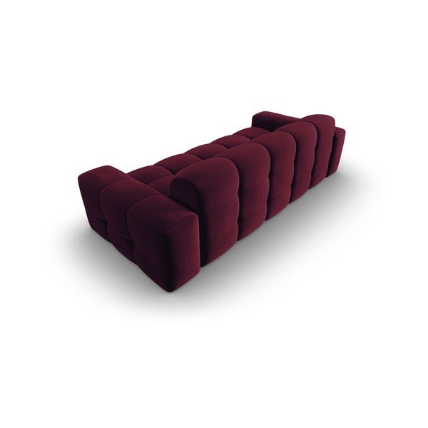 Borvörös bársony kanapé 222 cm Kendal – Micadoni Home-image-4