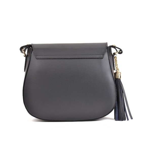 Sicilia fekete bőr válltáska - Mangotti Bags-image-3