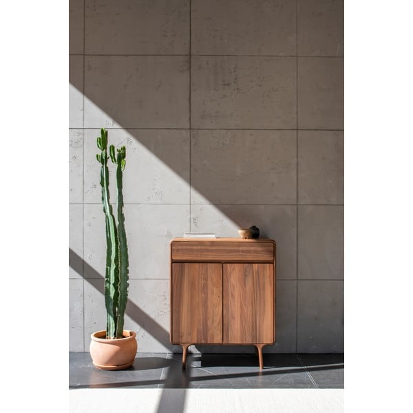 Barna diófa komód 90x110x45 cm Fawn – Gazzda-image-2