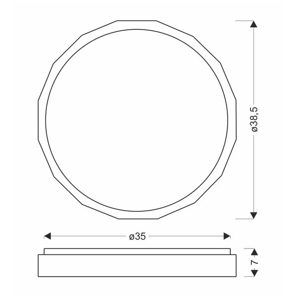 Natúr színű LED mennyezeti lámpa ø 38,5 cm Cadix – Candellux Lighting-image-1