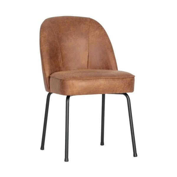 Konyakbarna bőr étkezőszék szett 2 db-os Vogue – WOOOD