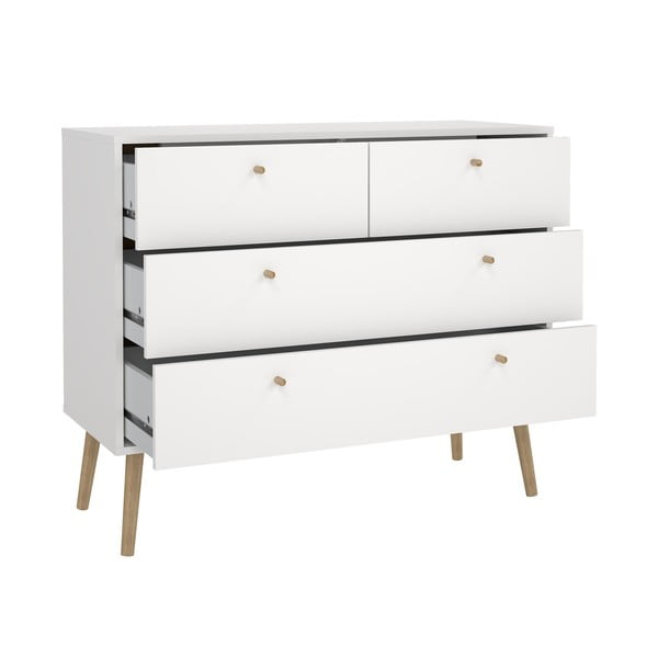 Fehér alacsony komód 99x82 cm Bodo – Tvilum-image-4