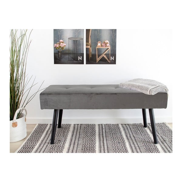 Skiby szürke bársony pad - Bonami Essentials-image-1