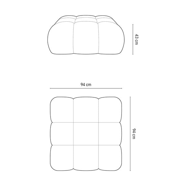 Narancssárga buklé moduláris lábtartó Bellis – Micadoni Home-image-4