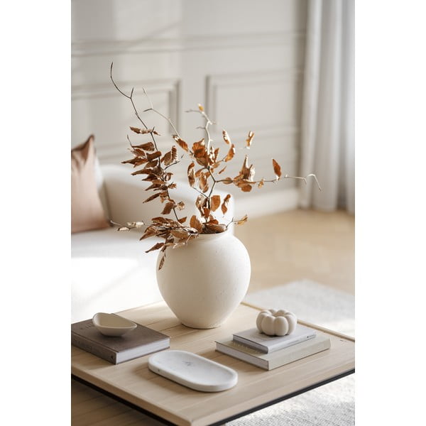 Natúr színű dohányzóasztal tölgyfa asztallappal ø 80 cm Deerfield – Rowico-image-4