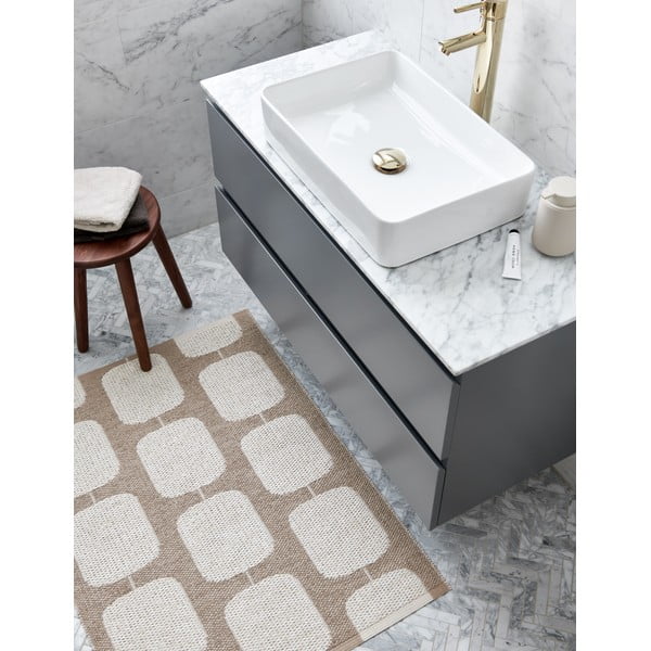 Bézs-krémszínű kültéri-beltéri szőnyeg 70x100 cm Sten Light Nougat – Pappelina-image-1