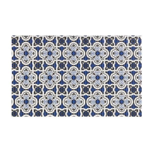 Fehér-kék műanyag fürdőszobai kilépő 50x80 cm Murcia – Wenko