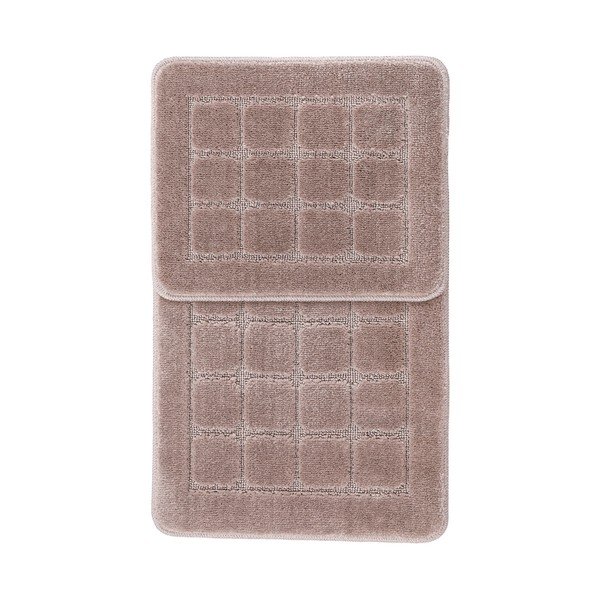 Barna fürdőszobai kilépő szett 2 db-os 50x80 cm Kareli – Foutastic-image-2