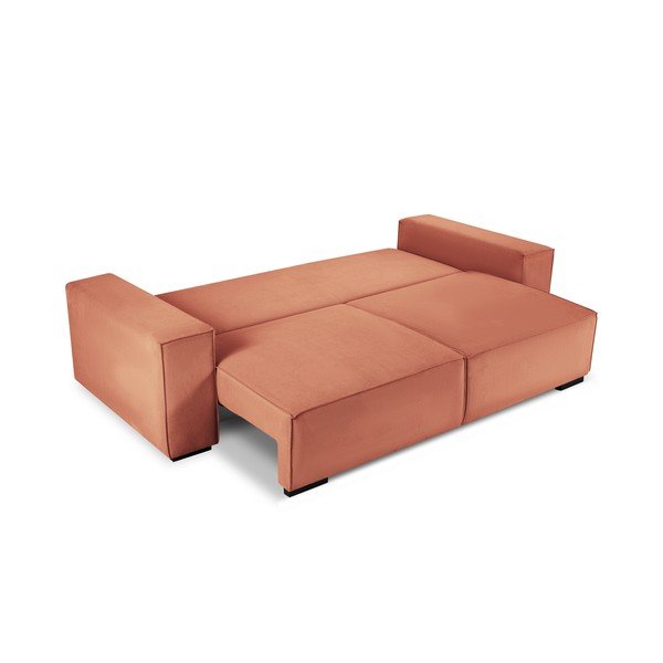 Azalea rózsaszín kordbársony kinyitható kanapé - Mazzini Sofas-image-3