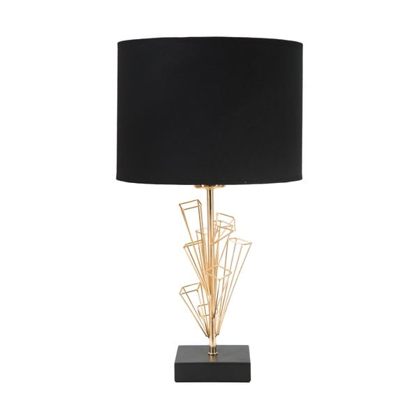 Glam Olig fekete-aranyszínű asztali lámpa, magasság 45 cm - Mauro Ferretti
