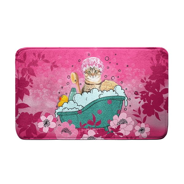 Rózsaszín fürdőszobai kilépő 45x75 cm Chatibulle – douceur d'intérieur