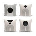 Fekete-bézs párnahuzat szett 4 db-os 43x43 cm - Minimalist Cushion Covers