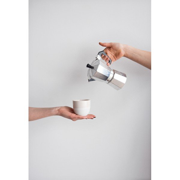 Dust rózsaszín-fehér agyagkerámia bögre, 200 ml - ÅOOMI-image-2