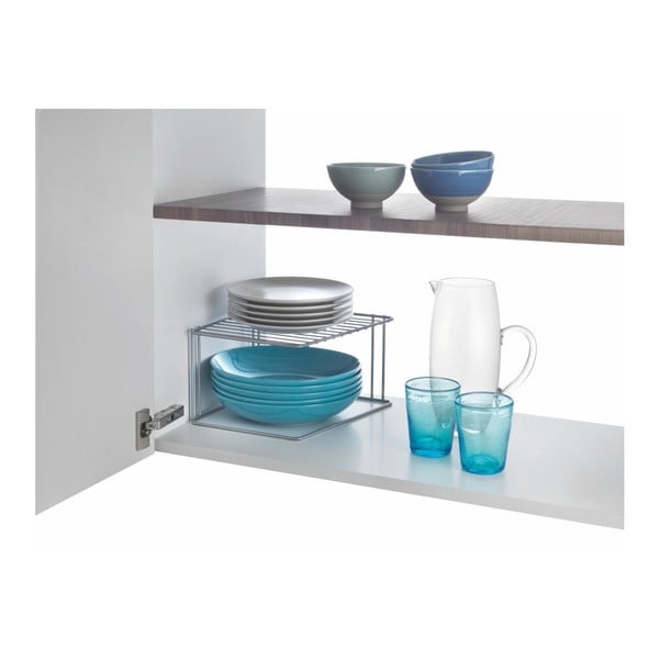 Ezüstszínű acél kiegészítő polc 25x25 cm Boxe – Metaltex-image-1