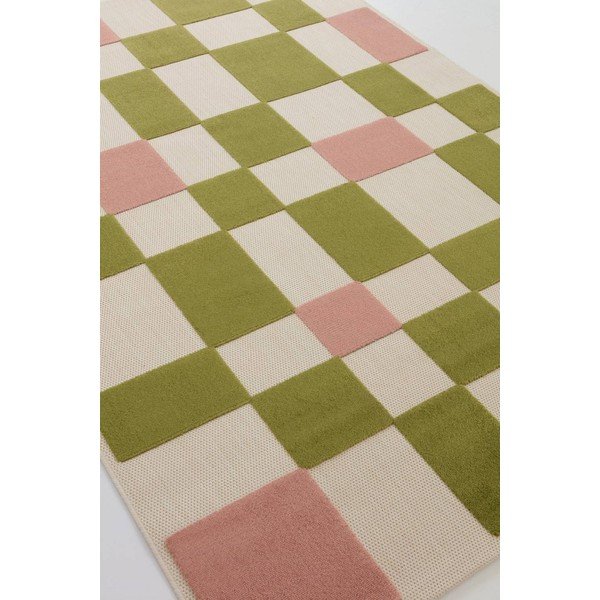 Zöld-rózsaszín kültéri-beltéri szőnyeg 200x290 cm Valma – Jotex-image-4