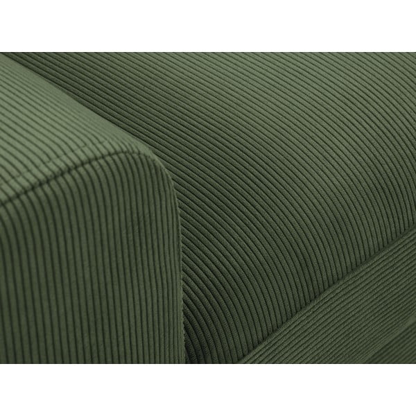 Jazz zöld kinyitható kordbársony sarokkanapé, jobb oldali - Kooko Home-image-1