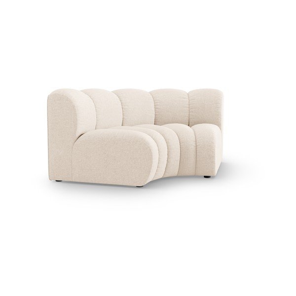 Krémszínű zsenília kanapé modul (variálható sarok) Lupine – Micadoni -image-1