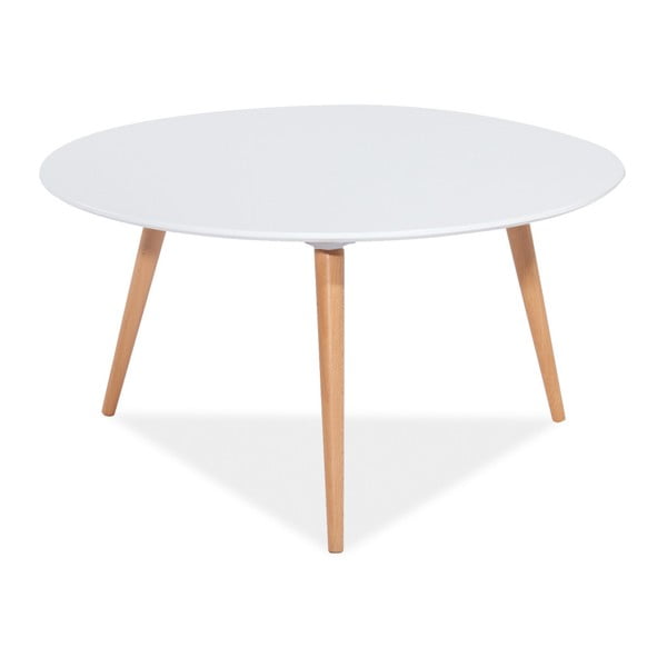 Nolan kisasztal fehér asztallappal, Ø 80 cm - Signal